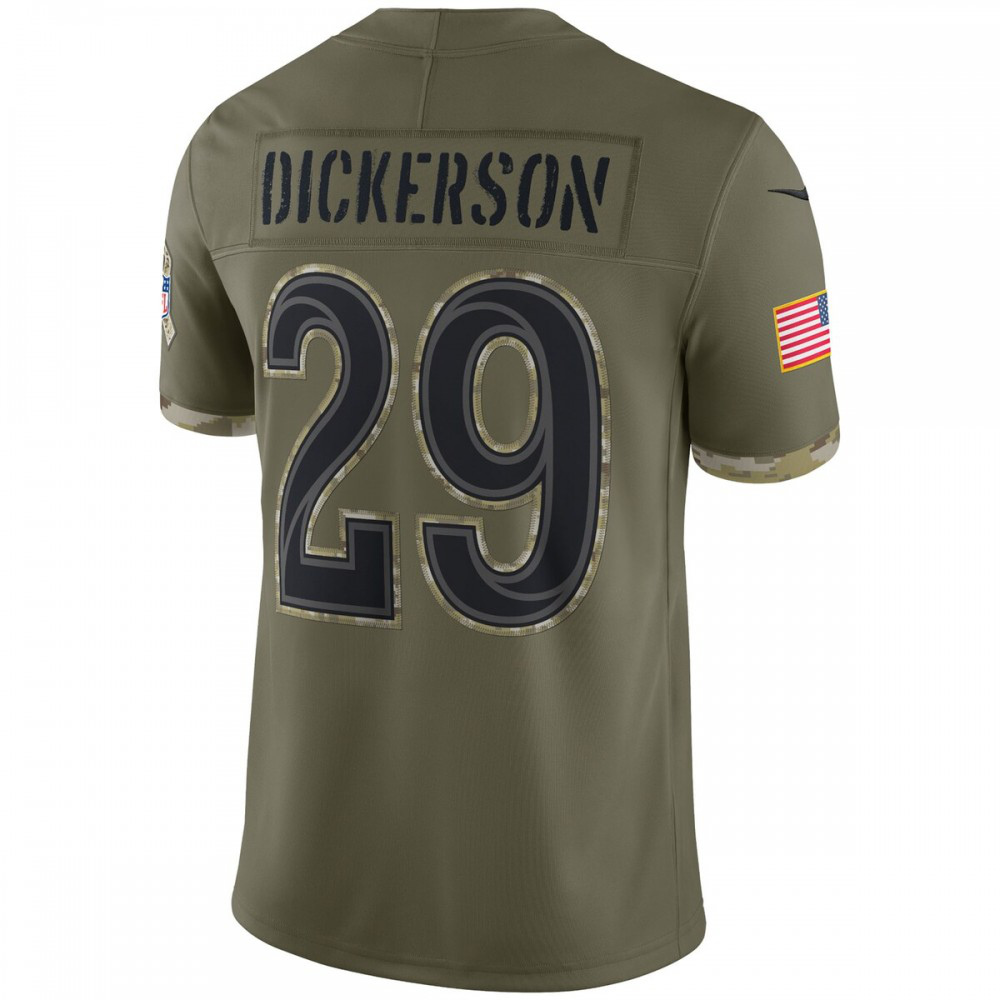Eric Dickerson Los Angeles Rams 2022 Salute To Service Retired Player Limited Jersey - Olive-Profan Arena